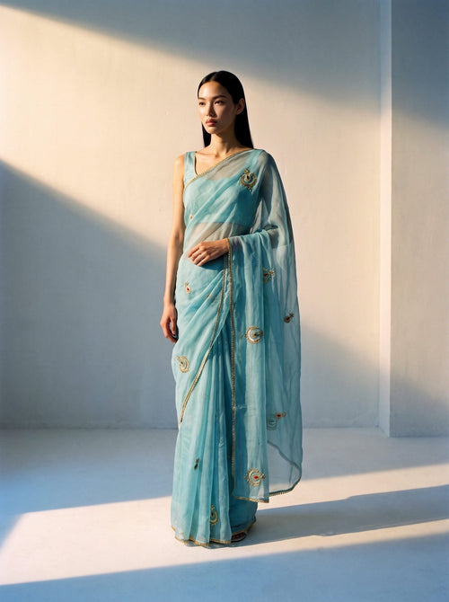 Neel Mani Organza Saree - Arsh